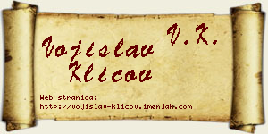 Vojislav Klicov vizit kartica